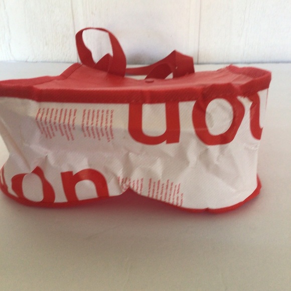 LULULEMON RED REUSABLE SMALL TOTE BAG - Picture 10 of 10